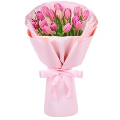 Ариэлла букет розовых тюльпанов